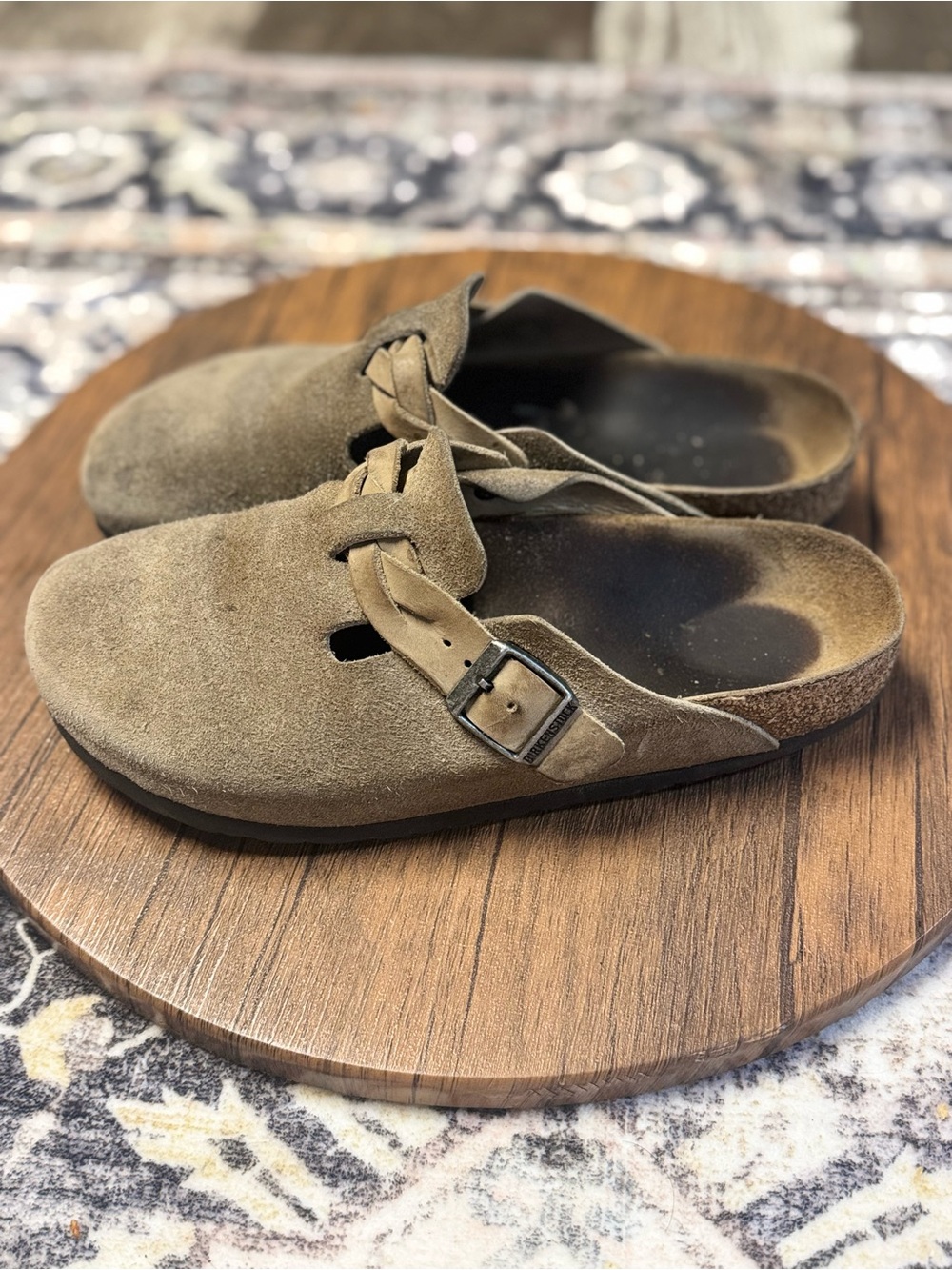 Birkenstock Boston Suede Clog - Olive